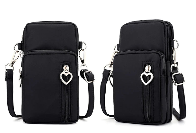 Borse a tracolla per donna Borsa piccola casual multifunzione in nylon impermeabile Custodia per cellulare Borsa a tracolla Borsa sportiva