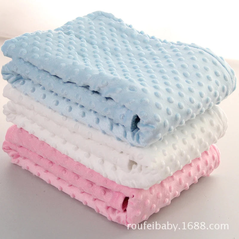 Nuova Collezione Autunno Inverno 2024 Coperta per Bambini in Cashmere Rosa a Doppio Strato Coperta in Lana d'Agnello 102x76cm