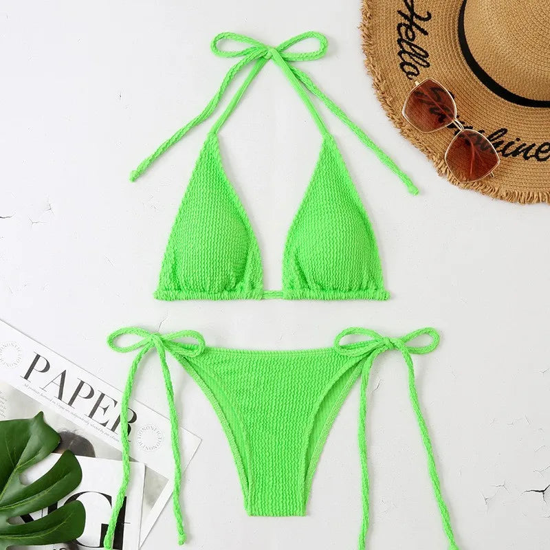 JSN9202108 Sexy Crystal Diamond Bikini Detachable Breast Pad Swimsuit Splice Breast Strap Split Swimsuit