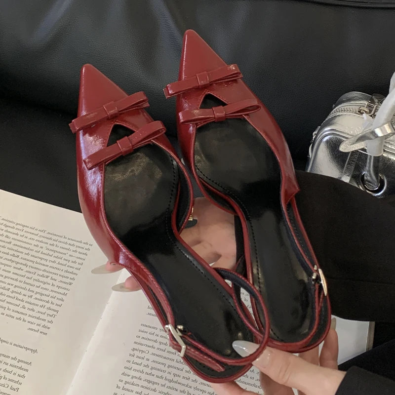 Chaussures pour femmes en cuir à bout pointu sur mesure, sandales élégantes et sexy, pour fêtes, été, luxe