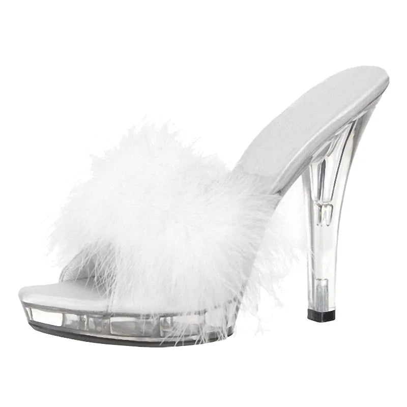 13 cm Transparente Stiletto High Heels Mode Leichte Zehenpartie Plateau High Heels Club Sexy Stripper Große Zehenpartie Sommer Sandalen