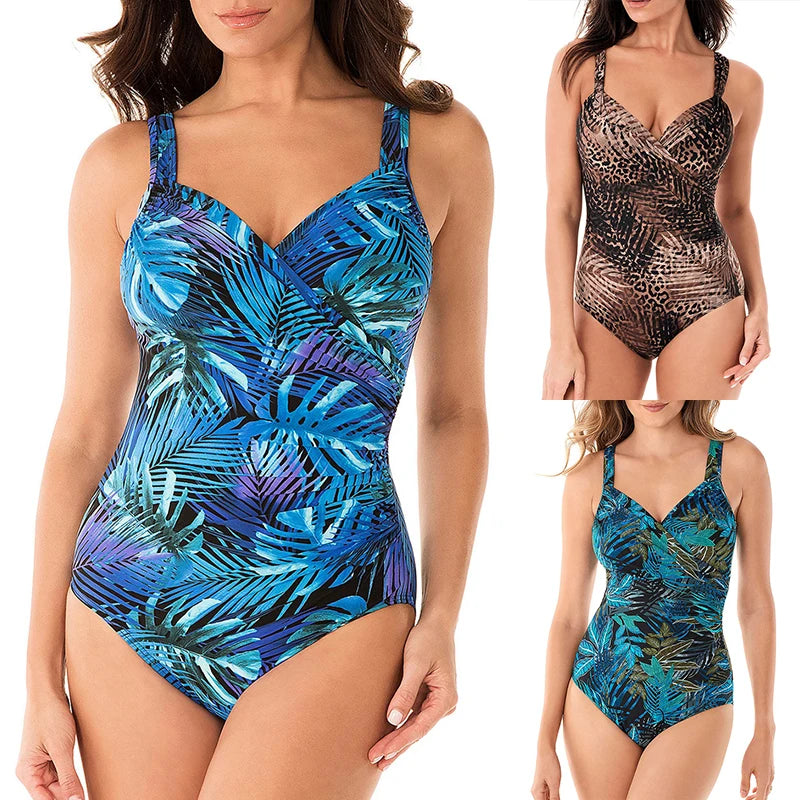 2024 Einteiliger Badeanzug Sexy Übergröße Bademode Damen Bauchkontrolle Strandkleidung für Badeanzüge Monokini Maillot De Bain Damen