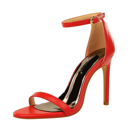 829-1 European and American Style Summer Fashion Simple Stiletto High Heel High Heels Sexy Nightclub Sandals Women's Shoes