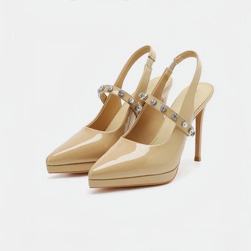 Chaussures à talons hauts pour femmes, escarpins à bout pointu, sandales élégantes à talon moyen pour dames