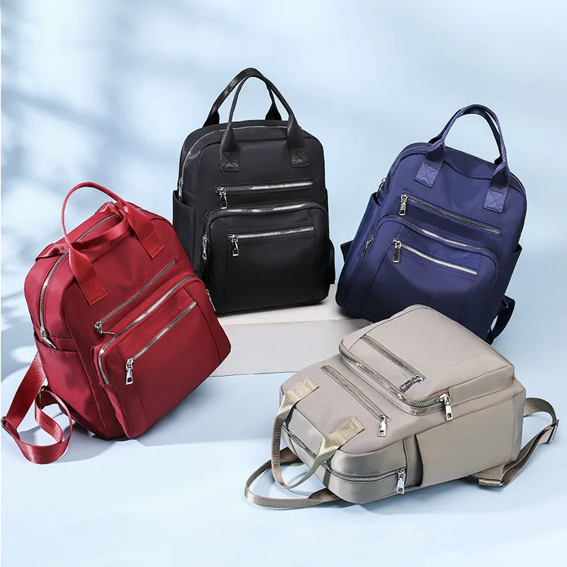 Zaino da donna da viaggio Borse a tracolla Oxford impermeabili casual Borsa da donna di grande capacità Zaino Borsa da scuola nera