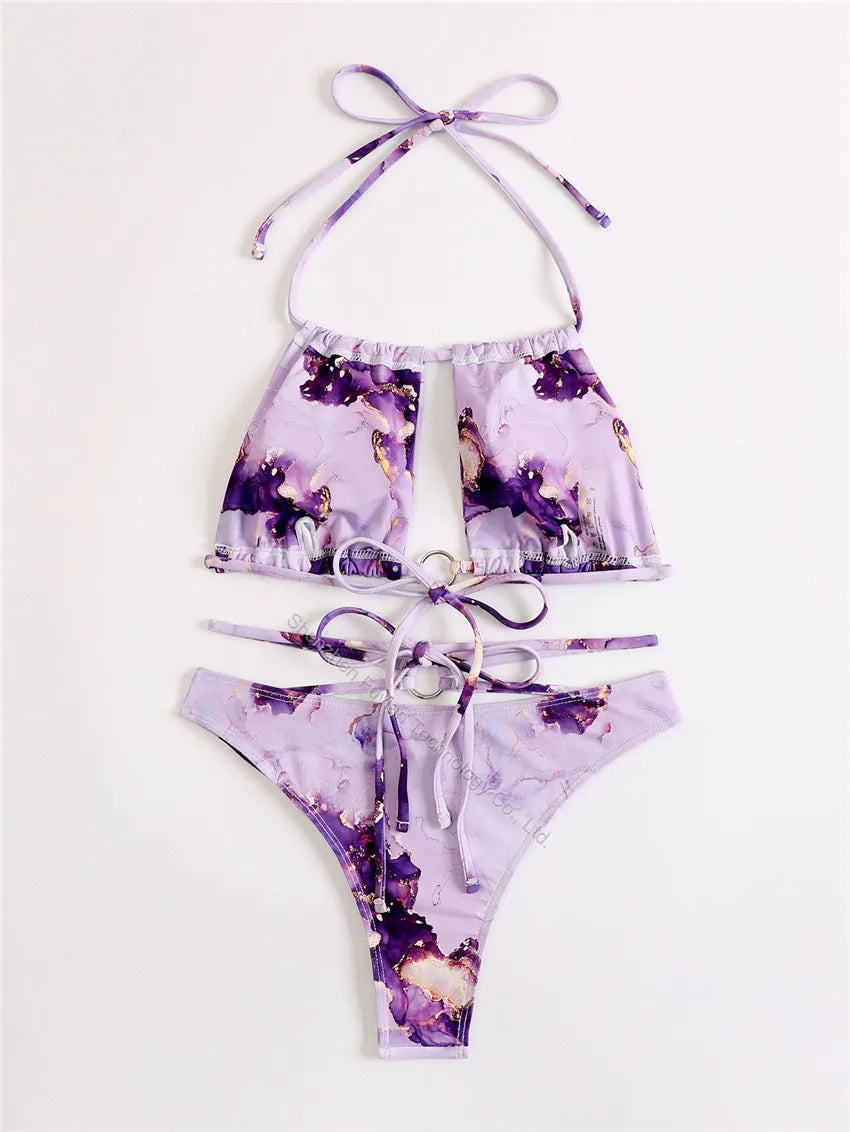 Two Piece Sexy Underwire Push up Bikini Zebra Casual Swimwear Girls Luxury Beachwear
