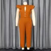 Großhandel Damen Jumpsuit Kurzarm Playsuit Clubwear Gerader Bein Jumpsuit Damen mit Gürtel Body Rompers