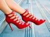 Chaussures latines roses à bout ouvert en daim, bottes de danse, Salsa, Tango, performance, pratique, chaussures de danse de salon, chaussures de jazz à la cheville pour femmes