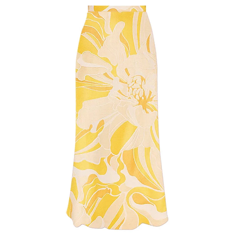 JSN 3D Blumentop-Bikini High-End Einfarbiger Einteiler Badeanzug Anzug für Damen Strandurlaub Anzug Rock Bademode