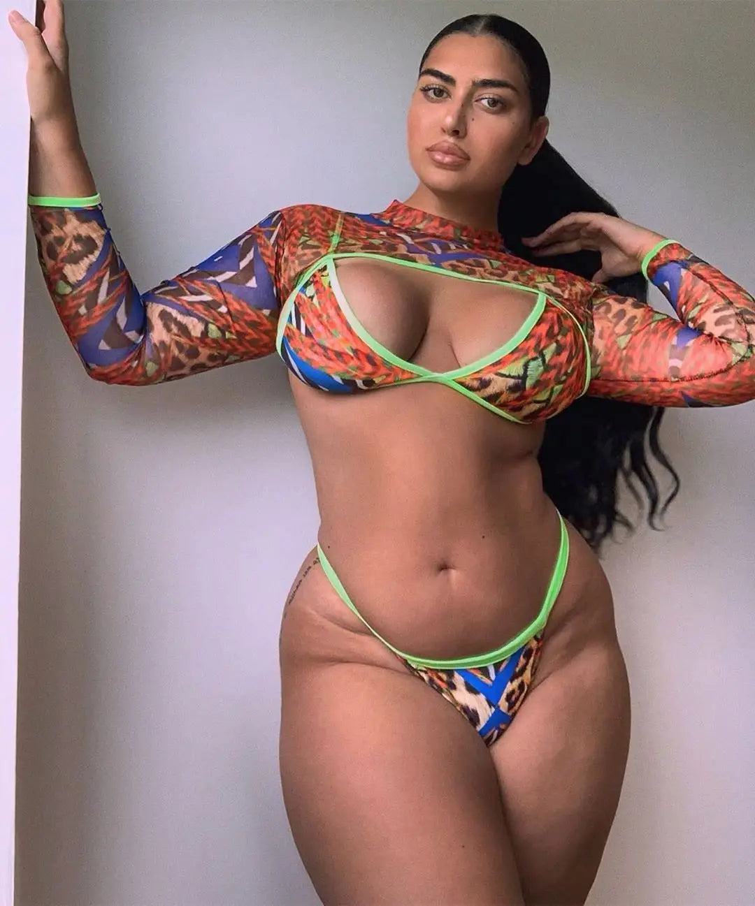 2022 New 4XL 5XL Women Plus Size Swimwear 3 Piece Swimsuit Leopard Print Plus Size Swimwear Bikini for Fat Women