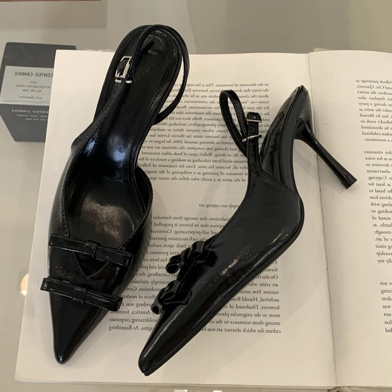 Chaussures pour femmes en cuir à bout pointu sur mesure, sandales élégantes et sexy, pour fêtes, été, luxe