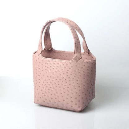 XMESSUN Borsa da donna retrò elegante con motivo struzzo da donna Moda retrò 2026 Nuova borsa con manico superiore per le vacanze estive al mare