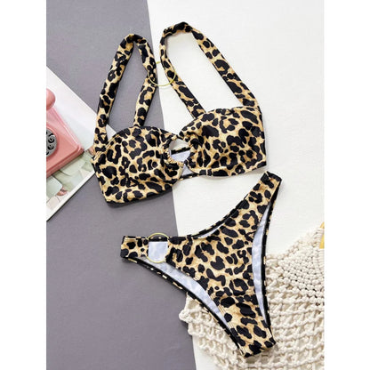 2023 New High Quality Womens Leopard Sexy Brazilian Micro Swimsuit Swimwear Bikini & Beachwear