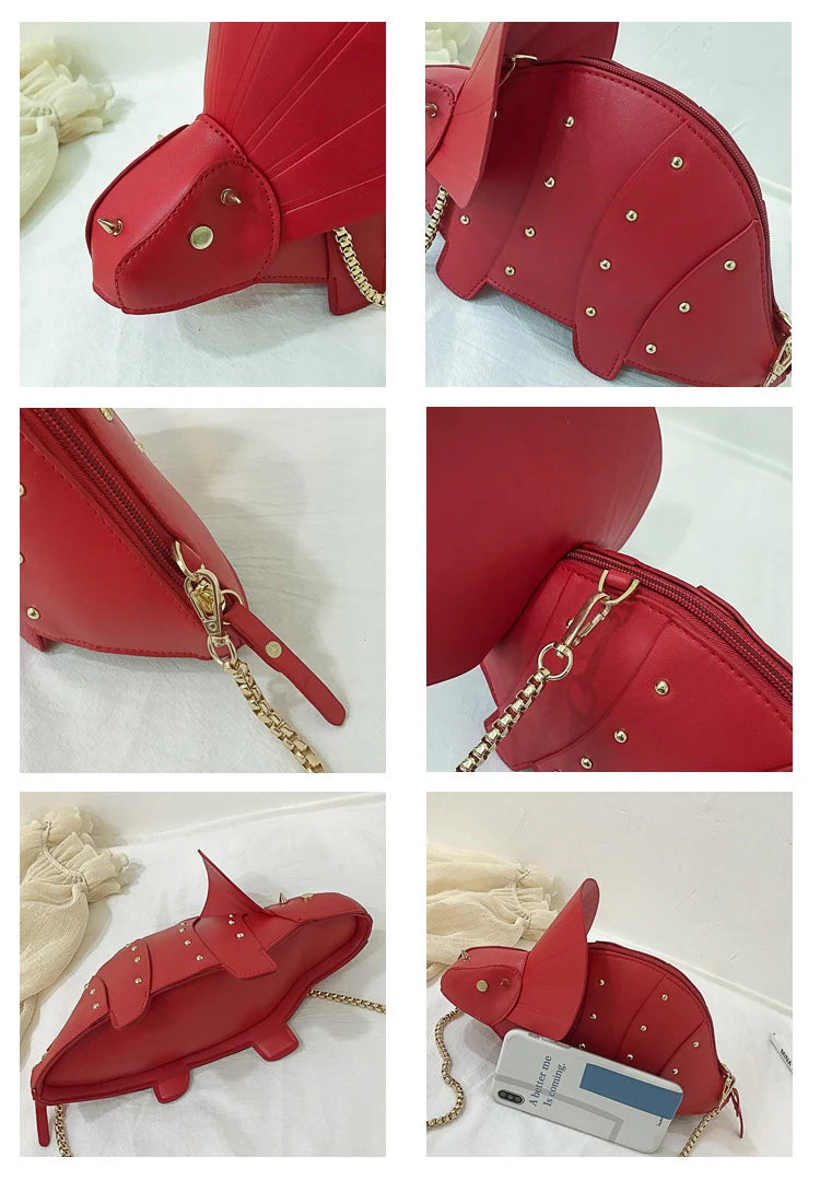 Triceratops Mini Borsa a tracolla per donna Borse e borsette Borsa a tracolla con catena di moda Pochette Borse firmate da ragazza chic 2021