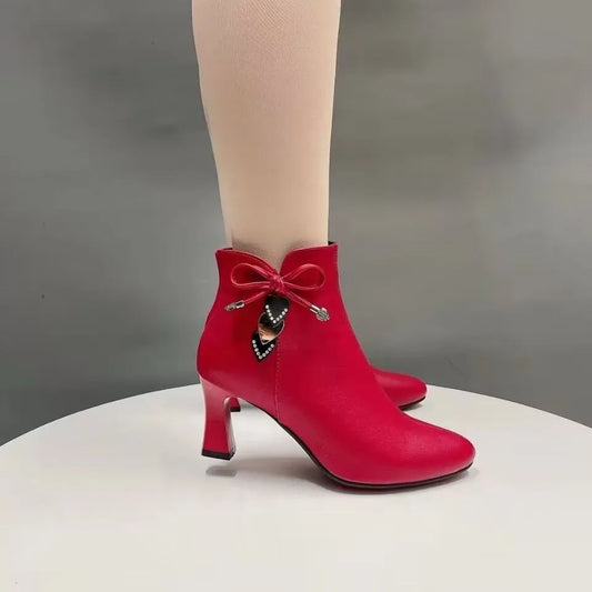 Baotou Sandals for Women in Spring and Summer, New French Transparent Pointed Small Heels, White High Heels