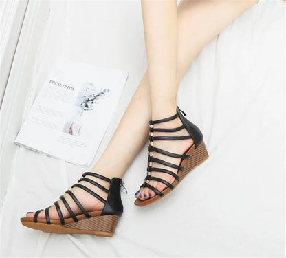 YAERNI estate nuove scarpe da donna moda Casual pantofole da spiaggia all'aperto confortevole punta piatta sandali da donna taglie forti