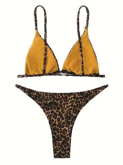 2025 Micro Leopard Bikini Women High Cut Bandage Push up Swimsuit Sexy Bathing Suit Padded Thong Swimwear Summer Beach Vacation
