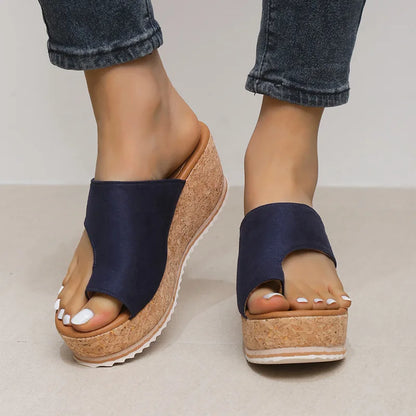 Sandales Compensées Léopard Grande Taille pour Femmes Nouvelles Pantoufles Mixtes à la Mode avec Fermeture à Enfiler Épaisse et Respirante