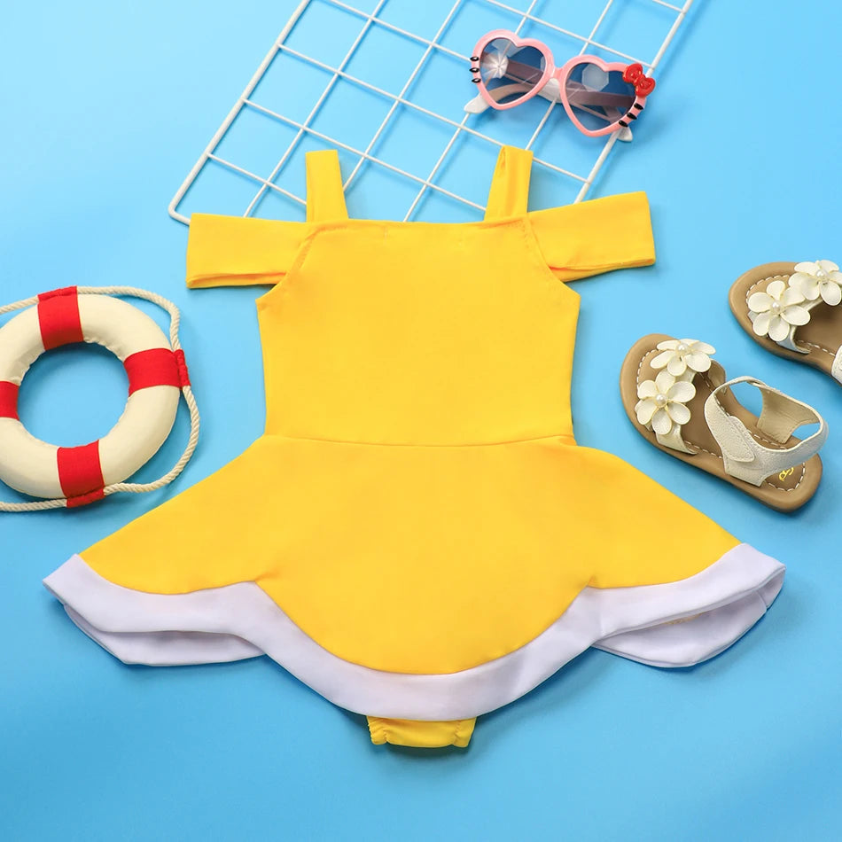 Costume da bagno principessa Sirena Mirabel Isabella Costume da bagno Set Ragazza Estate Beachwear Pool Party Bambini Anna Elsa Rapunzel Costume da bagno