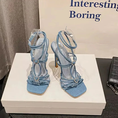 2025 New Sweet Celebrity Style Stars Same High-eye Sandals Fashion TrendBreathableLight WeightAnti-Slippery Height Increasing