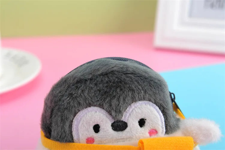 Cartone animato animale ragazzi portamonete in peluche bambini portamonete con cerniera custodia portaoggetti simpatici animali portafogli donna mini borsa regalo per bambini