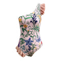 2023 Nouveaux Maillots De Bain Mince Bikini Femme Imprimé Volant Maillot De Bain Avec Robe En Mousseline De Soie Bikinis & Vêtements De Plage