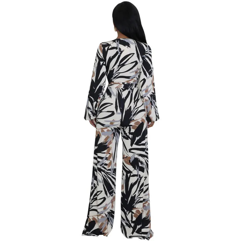 2025 Herbst Neuheiten Damen-Overall mit hoher Taille, weitem Bein, lässig, bodenlang, drapiert