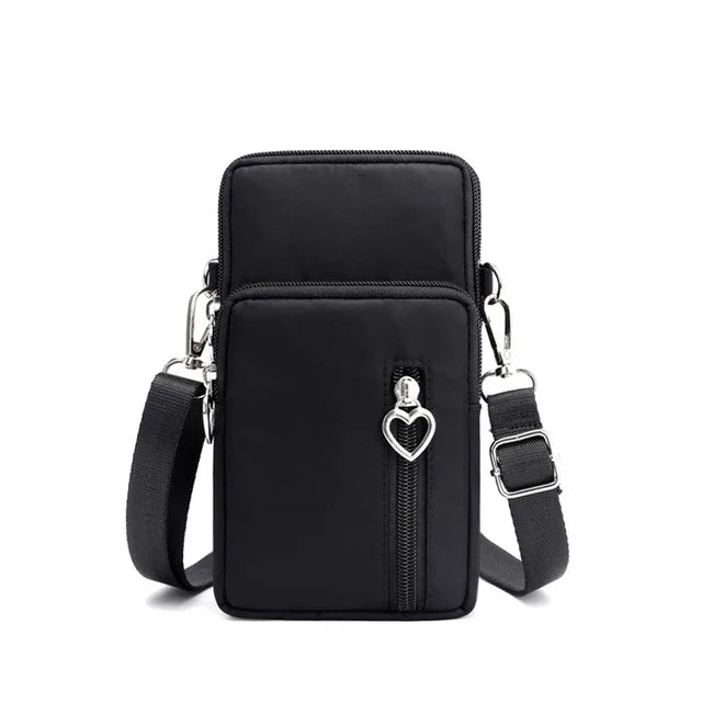 Borse a tracolla per donna Borsa piccola casual multifunzione in nylon impermeabile Custodia per cellulare Borsa a tracolla Borsa sportiva
