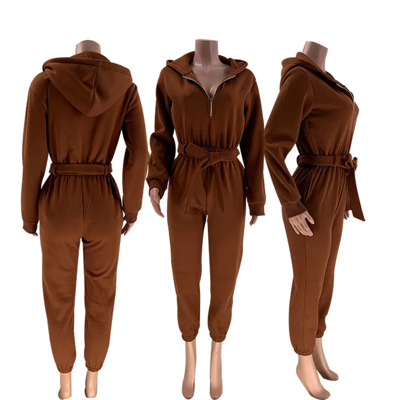 Combinaison Femme en Coton Uni à Manches Longues, Mode Décontractée, Combinaison Solide, Vêtements de Loisirs Printemps 2022