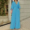 Combinaison élégante d'hiver pour femmes S-3XL, à manches courtes, col en V, couleur unie, style décontracté européen et américain.