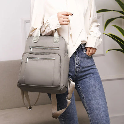 Zaino da donna da viaggio Borse a tracolla Oxford impermeabili casual Borsa da donna di grande capacità Zaino Borsa da scuola nera