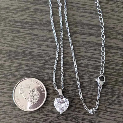 Collane a cuore per donna Collana girocollo in acciaio inossidabile placcato oro con zirconi a forma di cuore Collana girocollo Gioielli Boho da sposa Regalo Femme