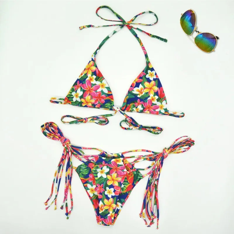 TTYY- 0147 Hot Salesbathing Suit Sexy Perspective Contrast Color Women Bikini Eco Friendly Swimwear Private Label Bikini
