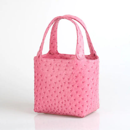 XMESSUN Borsa da donna retrò elegante con motivo struzzo da donna Moda retrò 2026 Nuova borsa con manico superiore per le vacanze estive al mare