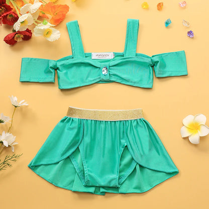 Costume da bagno principessa Sirena Mirabel Isabella Costume da bagno Set Ragazza Estate Beachwear Pool Party Bambini Anna Elsa Rapunzel Costume da bagno