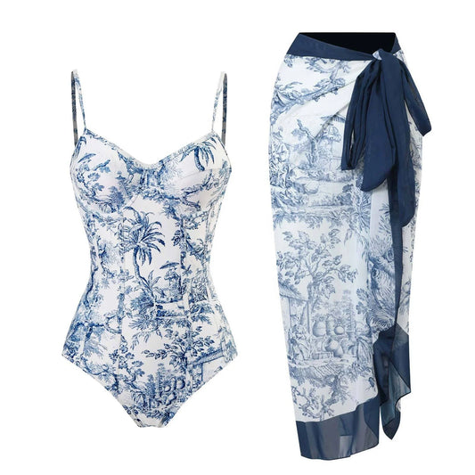 Maillot de bain 2023 Nouvelle Tendance avec Paréo de Plage Ensemble de Plage Maillot de Bain Vintage Bikinis Bikinis & Maillots de Bain Ensemble Bikini