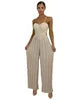 Liu Ming Herbst Winter Damen Sexy Neues Produkt Rückenfrei Locker Lässiger Playsuit Weiblicher Plissierter Overall Weiter Bein Jumpsuit