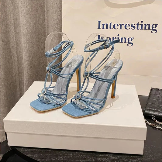 2025 New Sweet Celebrity Style Stars Same High-eye Sandals Fashion TrendBreathableLight WeightAnti-Slippery Height Increasing