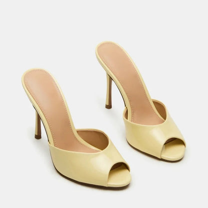 2025 Talons Hauts Antidérapants Sexy Escarpins pour Dames Semelle Intérieure Grande Taille Talon Printemps Extérieur Sandales Légères Bout Pointu Été