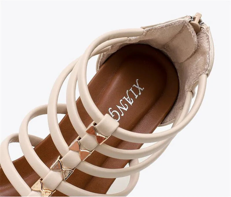 YAERNI estate nuove scarpe da donna moda Casual pantofole da spiaggia all'aperto confortevole punta piatta sandali da donna taglie forti