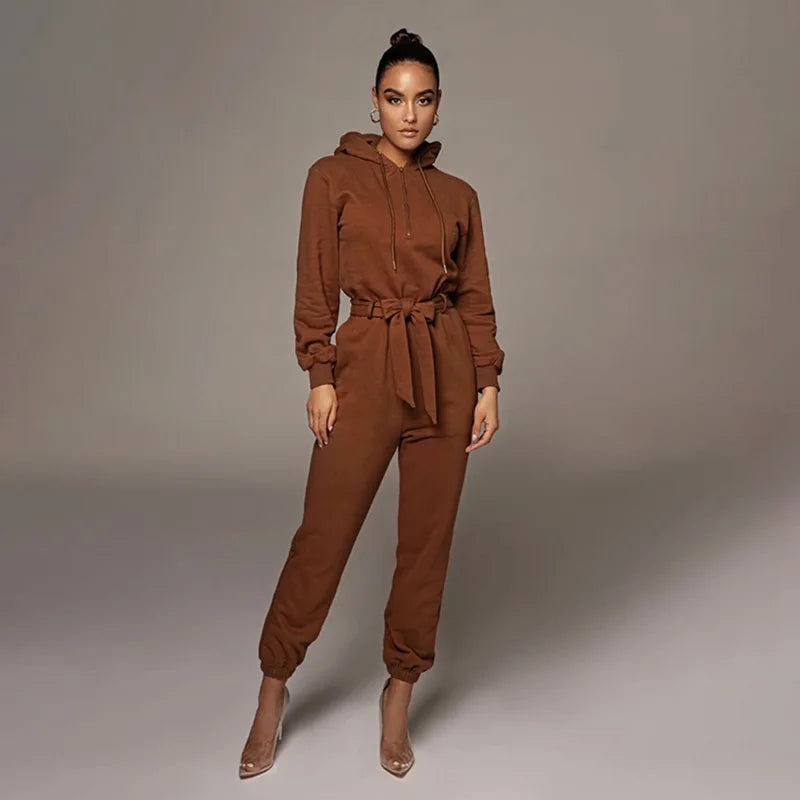 Combinaison Femme en Coton Uni à Manches Longues, Mode Décontractée, Combinaison Solide, Vêtements de Loisirs Printemps 2022