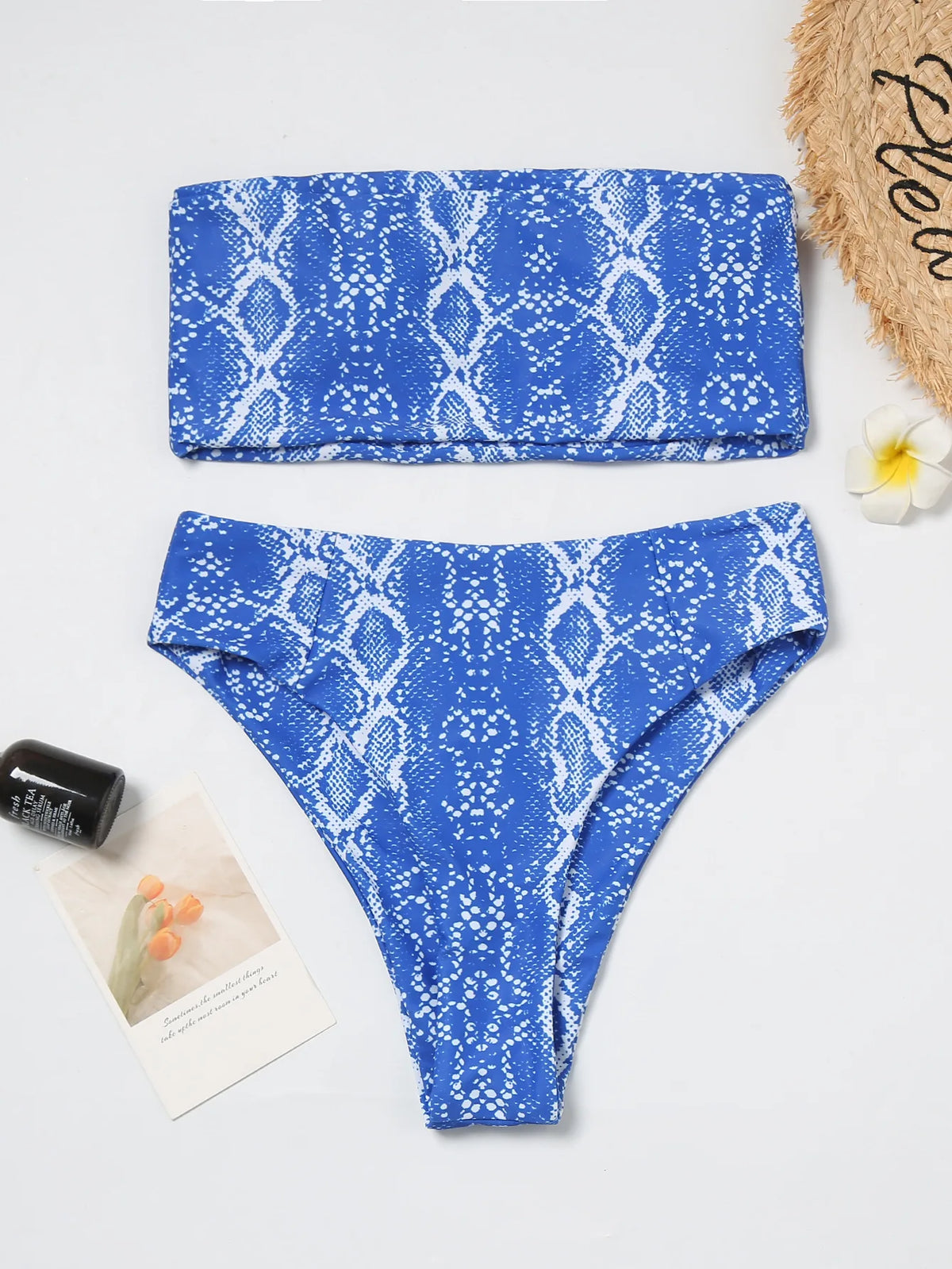 Sexy Bandeau Bikinis Damen Badeanzug Push Up Bademode Print Bikini Set Weibliche Brasilianische Bikinis Strandmode Sommer High Waist Swim