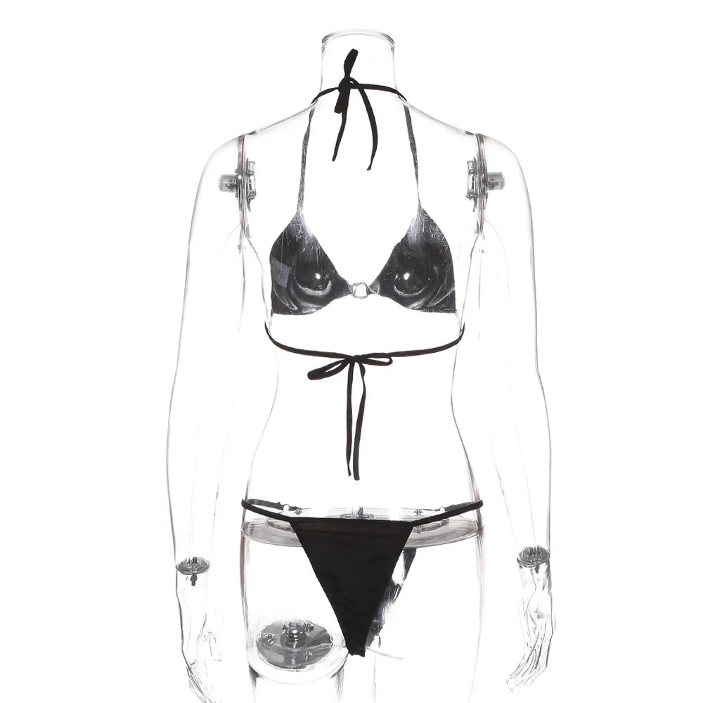 Maßgeschneiderte sexy Satin-Bademode Bikini Strass-Bikini 2019