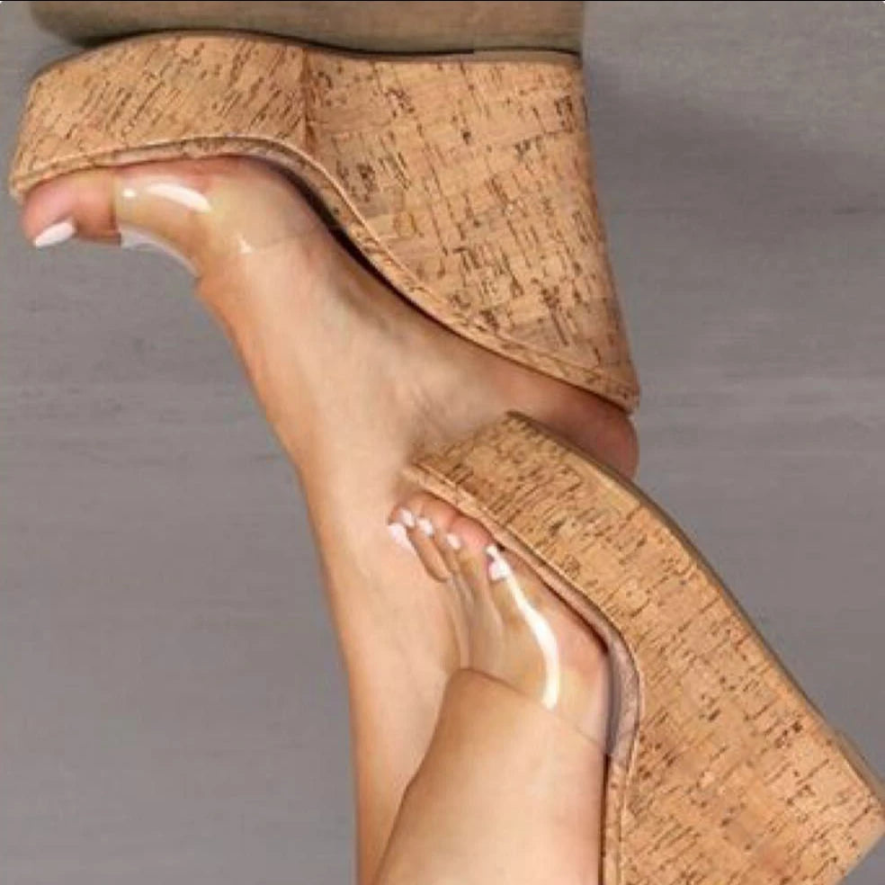 2024 European and American New Versatile Cool Fruit Transparent High Heel Sandals A60-33 Size 35-42