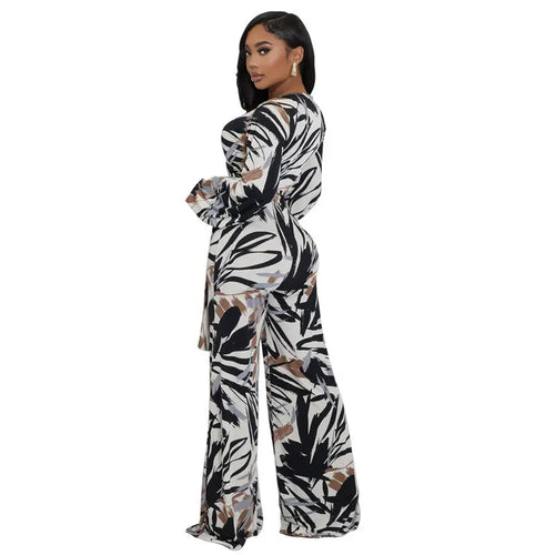 2025 Autumn Arrival Women's Trendy High-Waist Wide-Leg Jumpsuit Casual Floor-Length Draping Trousers