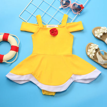 Costume da bagno principessa Sirena Mirabel Isabella Costume da bagno Set Ragazza Estate Beachwear Pool Party Bambini Anna Elsa Rapunzel Costume da bagno