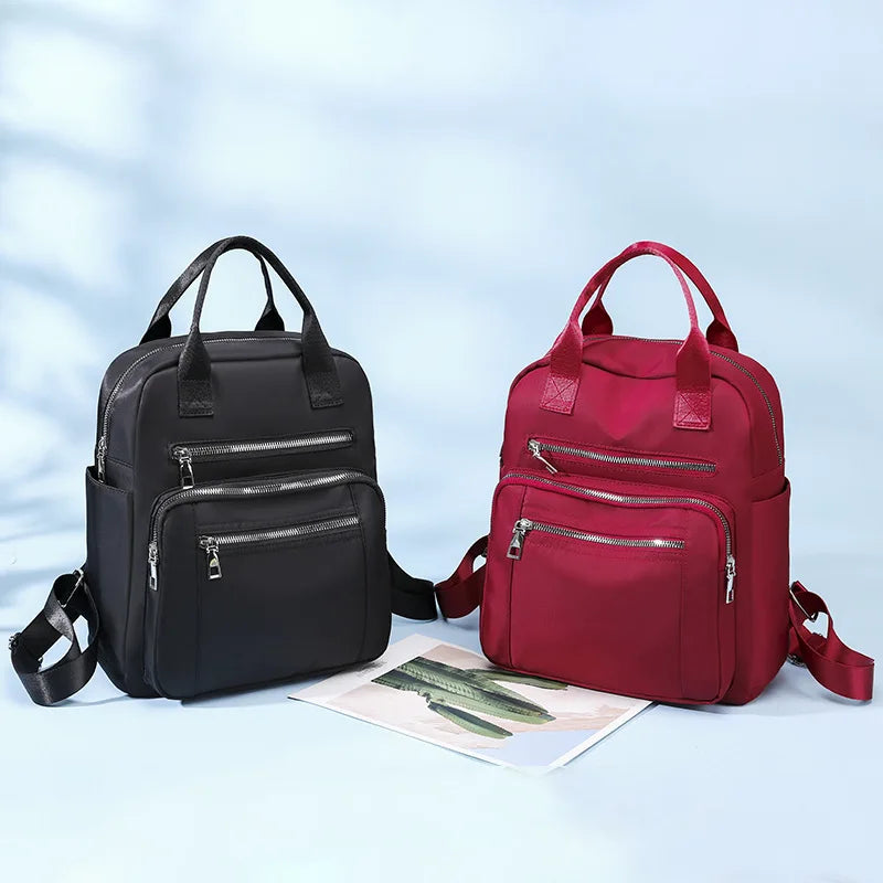 Zaino da donna da viaggio Borse a tracolla Oxford impermeabili casual Borsa da donna di grande capacità Zaino Borsa da scuola nera