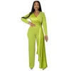 Cy9007 Fashion Ladies Elegant Slim-fit Jumpsuit Solid Color Jumpsuit Slim Fit Single Shoulder Wide Leg Pants for Women