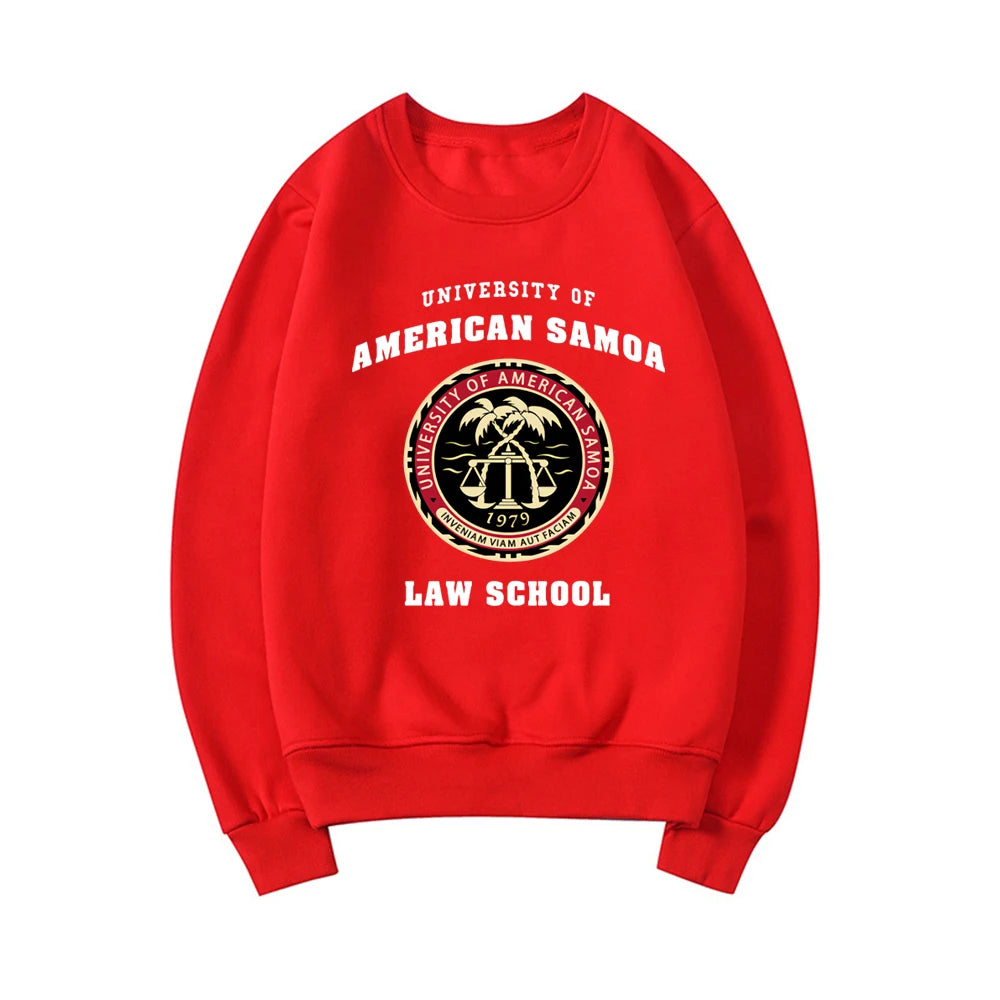 Felpa della scuola universitaria di Samoa americana, girocollo, pullover unisex, felpe con cappuccio grafiche, felpe streetwear da donna