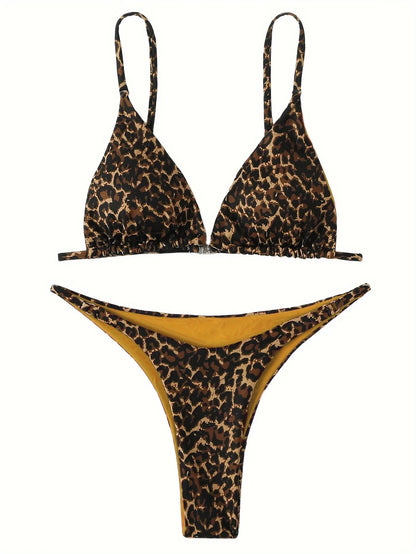 2025 Micro Leopard Bikini Women High Cut Bandage Push up Swimsuit Sexy Bathing Suit Padded Thong Swimwear Summer Beach Vacation